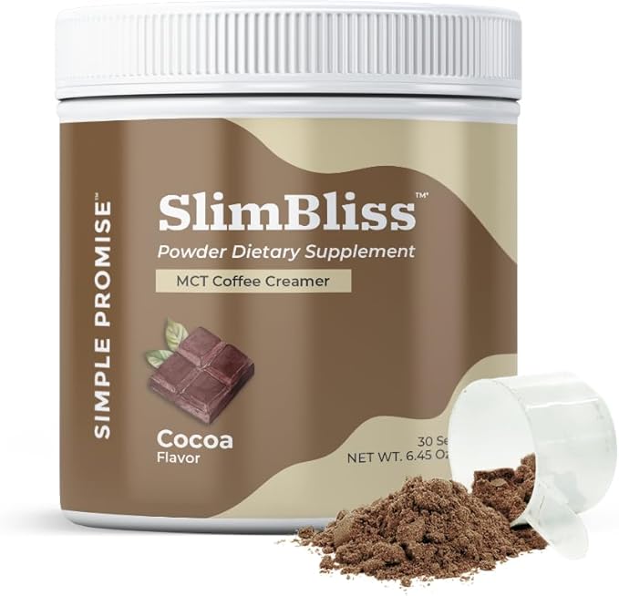 Simple Promise SlimBliss - Sugar Free Coffee Creamer with MCT Oil Powder - Supports Metabolism Energy and Digestion - MCT Powder for Coffee Keto Coffee Creamer Healthy Mocha Creamer - 30 Servings