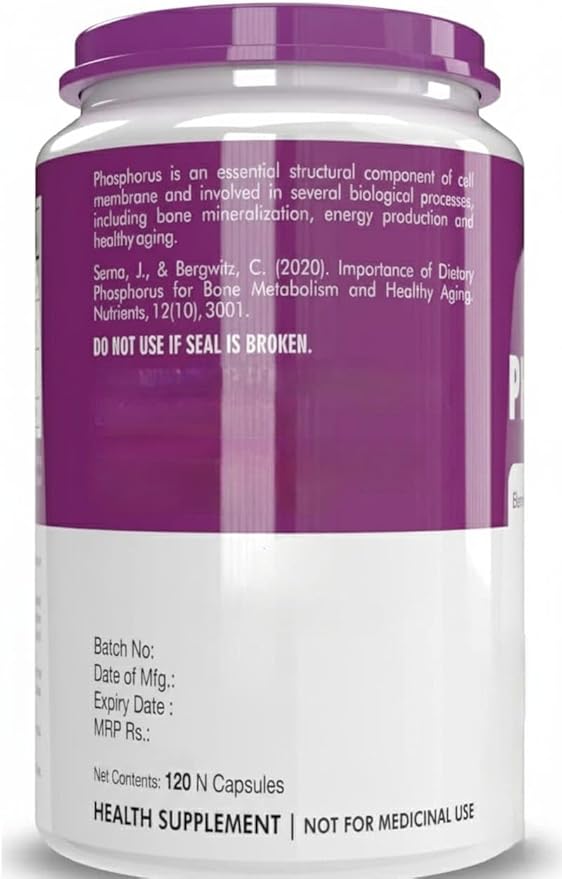 Nutrition Phosphorus - Support Bone Health -120 Veg. Capsules