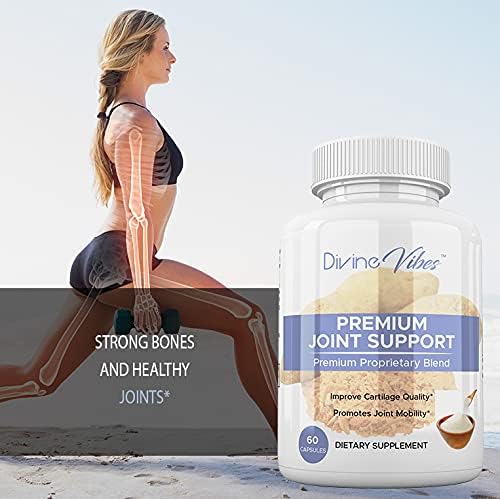 Divine Vibes Glucosamine Chondroitin Turmeric MSM Boswellia - Joint Supplement 60 Tablets