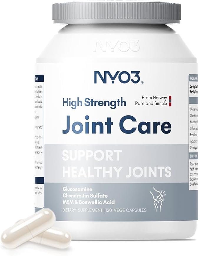 NYO3 1000mg Krill Oil Omega 3 and Glucosamine 1500mg with Chondroitin MSM 2Pack