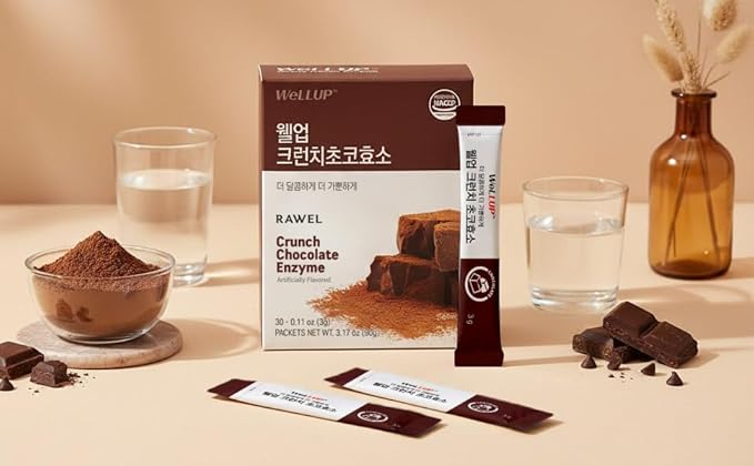 RAWEL Fermentation Digestive Enzymes Cruch Choco 3g 30sticks Chocolate/Isolated Soy Protein