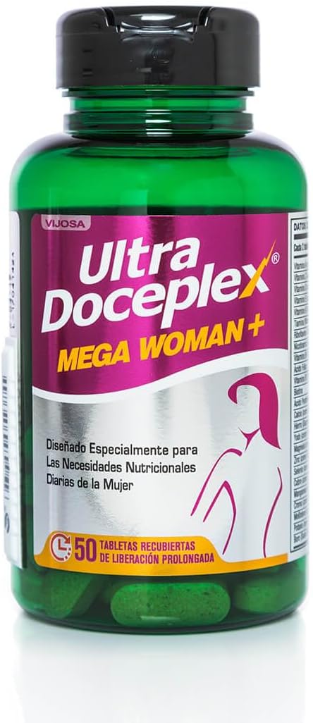 Ultradoceplex Mega Woman+ (50 Tablets) - Antioxidant Protection Energy Production Anti-Stress Factors | Daily Nutritional Support for Women