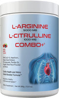L-Arginine 5000mg &amp L-Citrulline 1000mg Combo+® - Mixed Berry 30 Servings 390g Nitric Oxide Booster Drink Mix Powder - CoQ10 &amp Organic Beet Root - High Potency Heart &amp Circulation Suppor