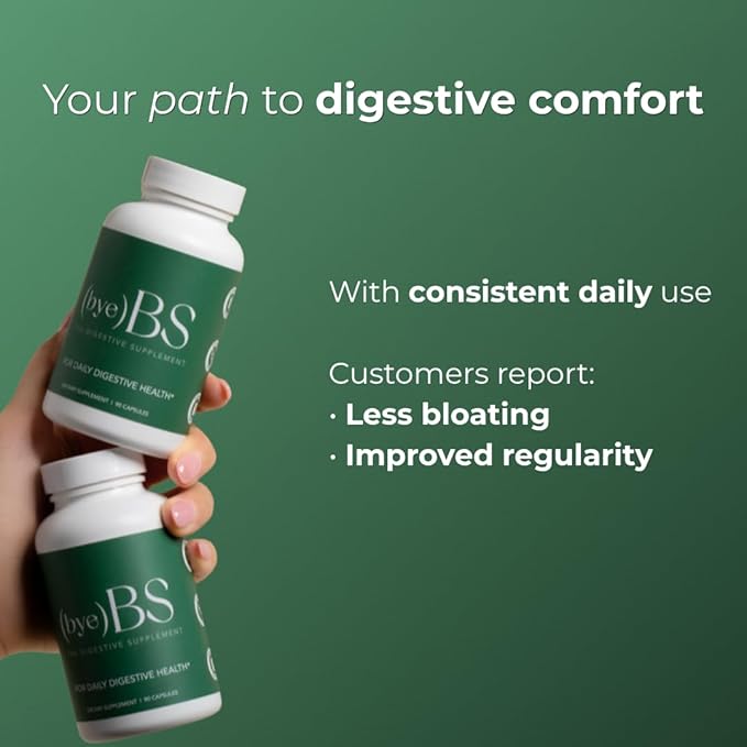 Bloating Relief Capsules – No Mixing Fiber for Daily Digestive Support – Psyllium Fiber Peppermint Slippery Elm &amp L-Glutamine – Daily Gut Health Supplement for Regularity &amp Comfort
