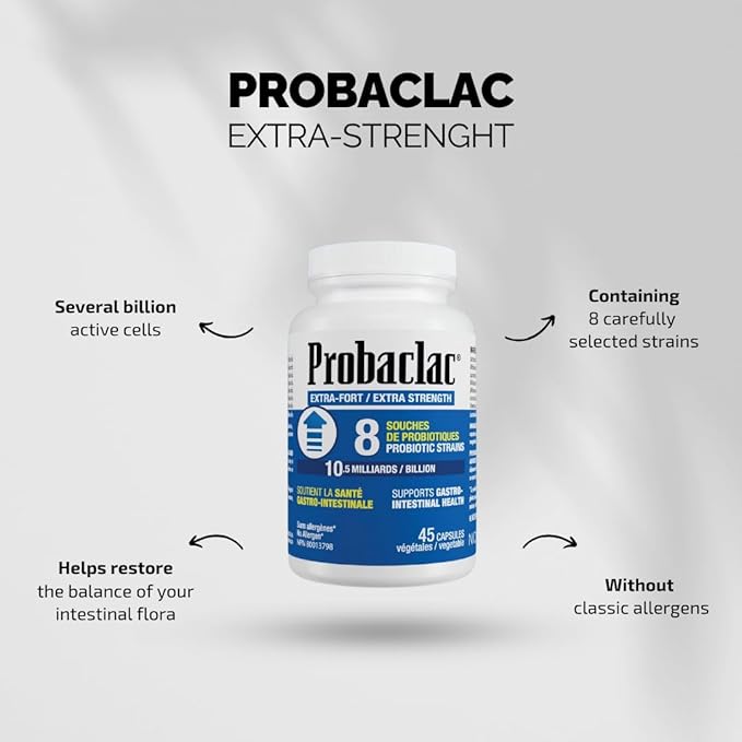 Probaclac Extra Strength FormulaMultistrain probiotic and lactic Ferment ComplexFormula Based on Natural strains thereby ensuring Complete intestinal Tract Coverage (45)