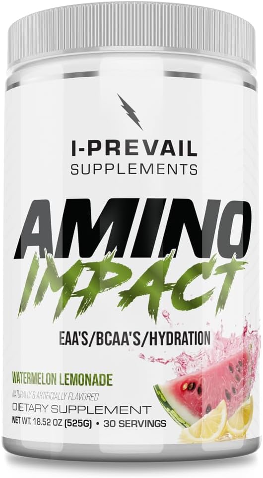 Amino Impact BCAA – EAA Enhanced Hydration Recovery &amp Endurance Keto Friendly Formula 7g BCAA’s – 3g EAA’s Plus 2g Glutamine |30 Serving (Watermelon Lemonade)