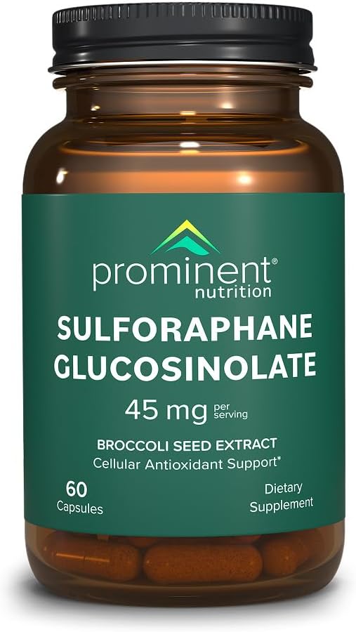Prominent Nutrition Sulforaphane Glucosinolate Supplement Cellular Antioxidant Support 45 mg 30 Day Supply - 1 Pack