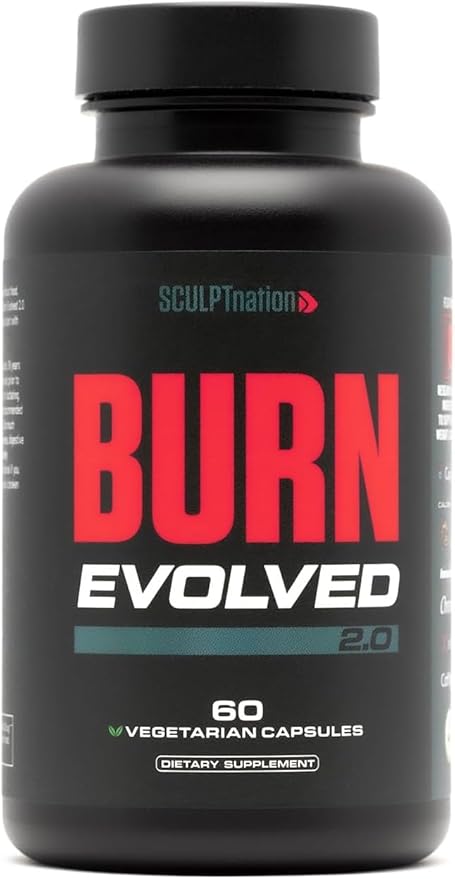Sculpt Nation by V Shred Burn Thermogenic Fat Burner for Men &amp Women - Daytime Fat Burner Metabolism Booster - Premium Capsimax Cayenne Pepper Chromax Patented Ingredients - 60 Natural Veggie Pi