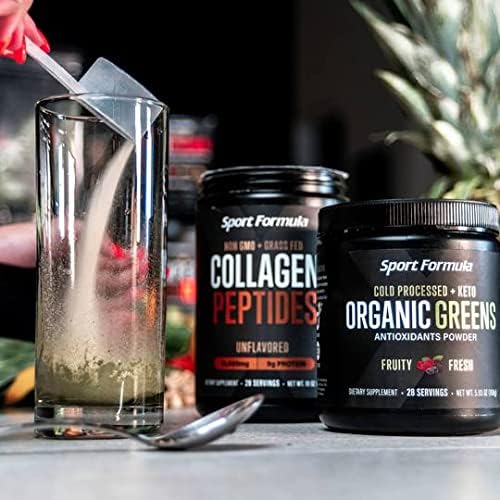 Sport Formula 99 Organic Greens Superfood Powder Cold Pressed Vegan and Keto Powder Non-GMO Low Calorie Daily Green Juice Powder