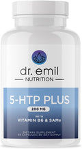 DR. EMIL NUTRITION 200 MG 5-HTP Plus with SAM-e to Maintain Normal Healthy Sleep and Create a Sense of Wellbeing - 5HTP Supplement with Vitamin B6-60 Vegan Capsules 30 Servings