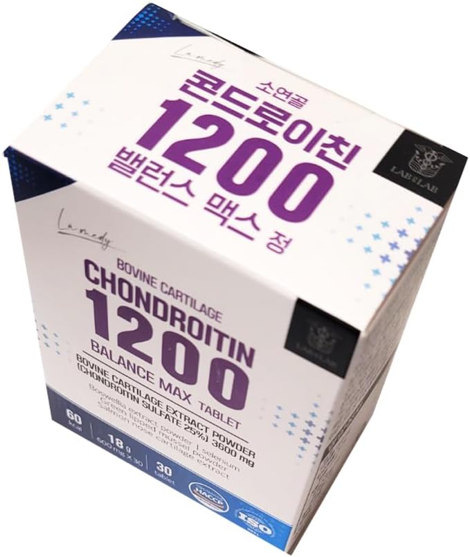 KPurity Chondroitin 1200 Balance Max Bovine Tracheal Cartilage Restore Joint Health Supplement Support Strength and Fracture (30 Count (Pack of 1) Chondroitin 1200)