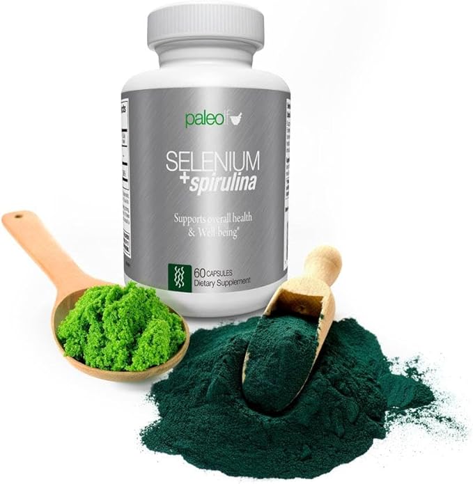 Boost Concentration Memory and Energy with Premium Selenium + Spirulina - Premium Antioxidant Supplement for Brain Function - 120 Day Supply (120 Capsules) - (2-Pack)