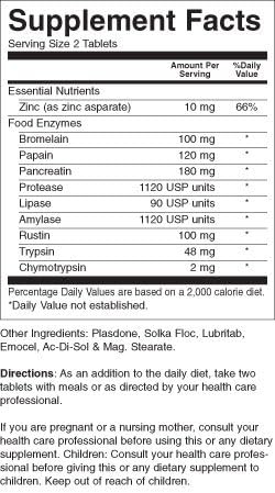 Nieperzyme Food Enzymes 200 Tabs