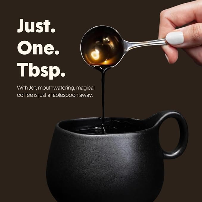 Jot Coffee Concentrate (Cinnamon Dolce) High Caffeine Cold Brew Coffee Concentrate Liquid for Iced Coffees Instant Espresso Hot or Cold Instant Coffees - Makes 14 Cups 150mg Caffeine/Tbsp No Sugar