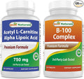 Best Naturals Acetyl L-Carnitine and Alpha Lipoic Acid 750 mg &amp B-100 Complex