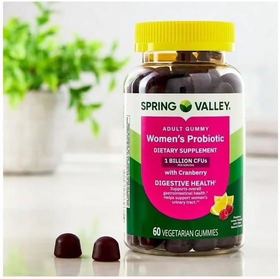 H4U Spring Valley Extra Strength Probiotic Vegetable Capsules for Digestive Health (Women's Gummies 60 Count)