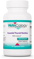 Allergy Research Group Nutricology Thyroid Nutrition with Iodoral - Thyroid Support for Men &amp Women Thyroid Complex Supplement Thyroid Health Iodine - 60 Count