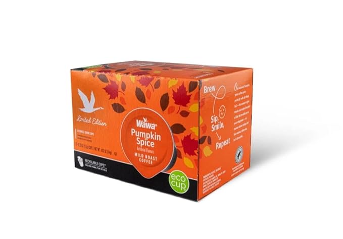 Wawa Pumpkin Spice Mild Roast Single Cup Coffee Pods 1 Box (12 Count)
