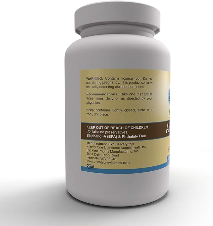 Priority One Vitamins Adrenoplex 90 Capsules Adrenal Support