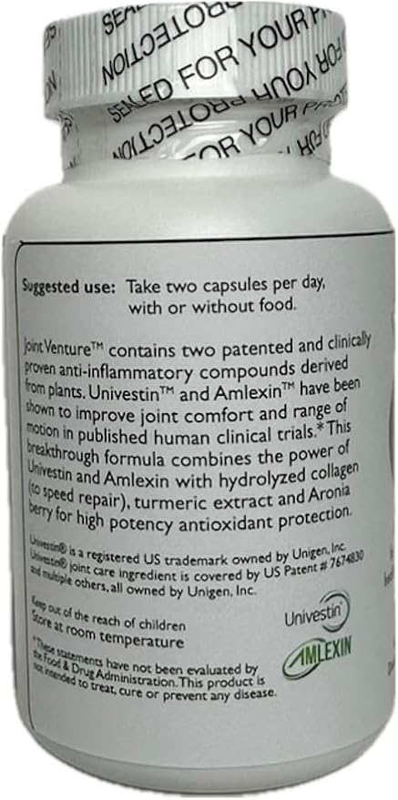 Joint Venture™ 2.0 Advanced Joint Support Supplement for Mobility &amp Comfort | with Univestin® Amlexin® High-Potency Curcumin Collagen &amp Aronia Berry