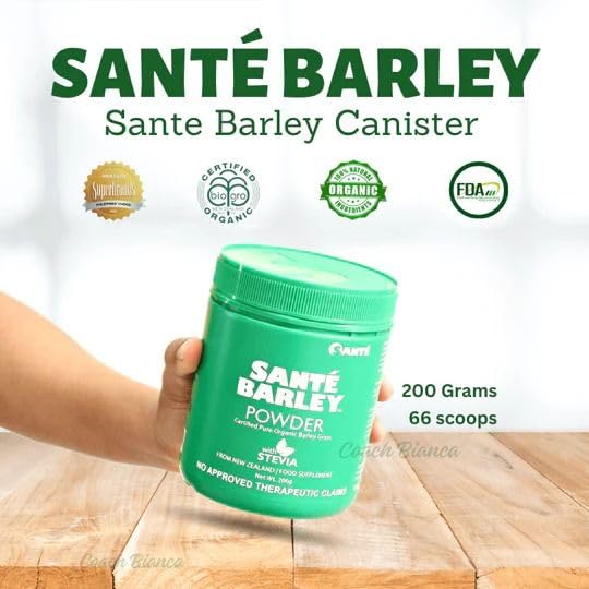 Sante Barley Pure Powder Canister - 200 Grams - Pack of 1 - Gluten Free - Natural Formula - Herbal Food Supplement Organic Greens Powder - from New Zealand - Certified Pure Organic