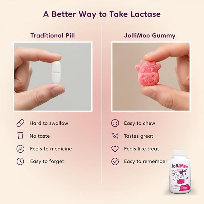 Lactase Enzyme Gummies 9000+ FCC 15 Count – Digestive Enzyme Supplement for Dairy Foods Chewable Lactase Support Vegan Kosher Made in USA | Moozyme™