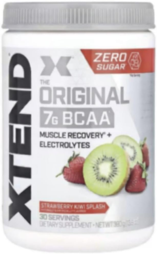 Scivation Xtend BCAA Powder Branched Chain Amino Acids BCAAs Strawberry Kiwi 30 Servings