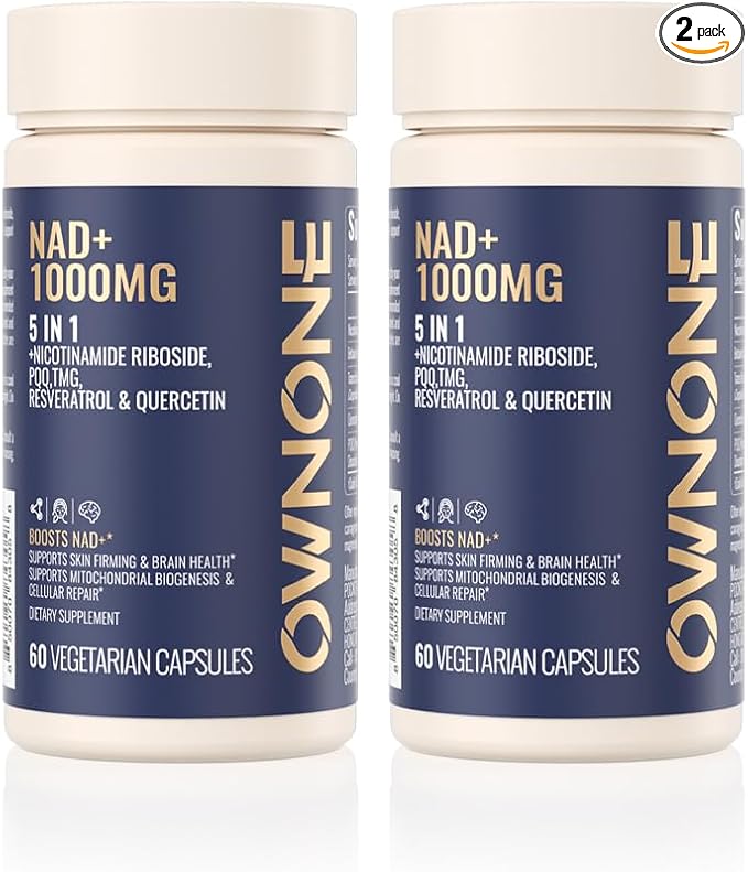 NAD+ Supplement with Nicotinamide Riboside Resveratrol Ouercetin etc NR Supplement for Healthy Aging Cellular Energy Production and MetabolismVegetarian NAD CapsulePack of 2
