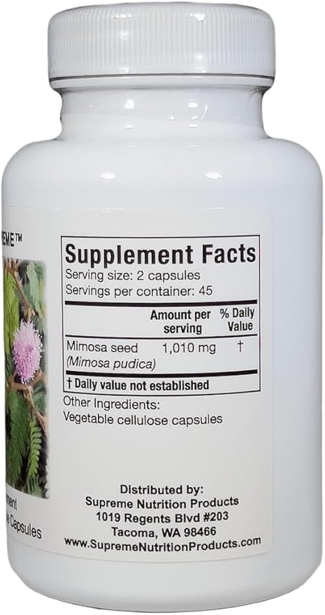 Supreme Nutrition Mimosa Supreme 90 Pure Mimosa Pudica Seed Capsules