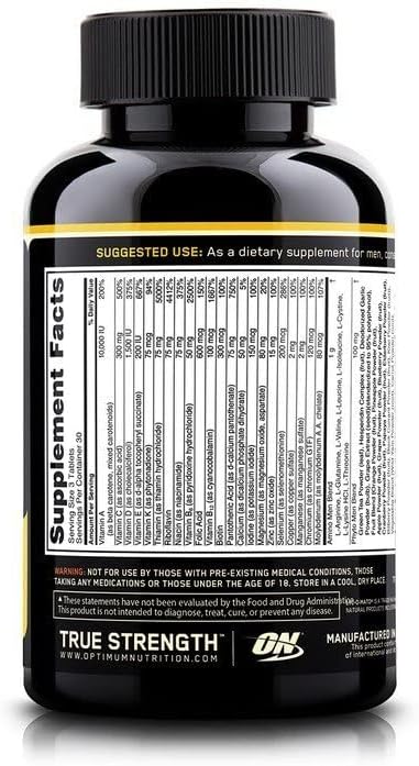 Optimum Nutrition Opti-Men Daily Multivitamin Supplement 90 Count