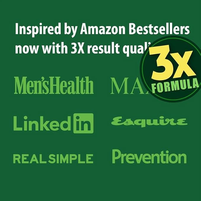 3X Formula Natural Prostate Health Supplements for Men - Saw Palmetto Reduce Nighttime Bathroom Trips + Hair Growth/Hair Loss Prevention 2-Mons (60 Count (Pack of 1))