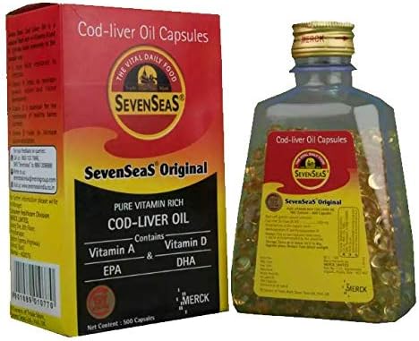 Seenseas Cod Liver Oil 500 softgel Capsules (Pack of 3) | 500 * 3=1500 Capsules | Pure Vitamin Rich | Best Immune Health Healthy Bones &amp Muscles Dietary Supplement
