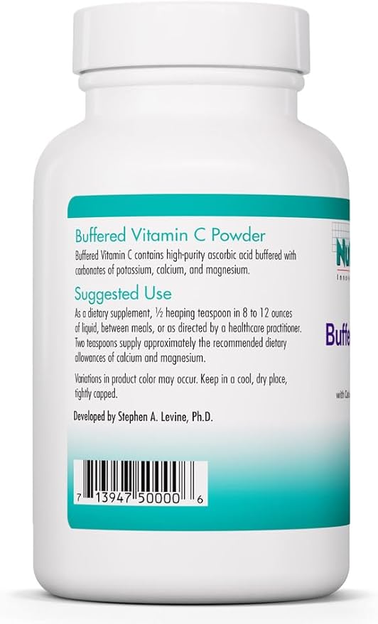 Allergy Research Group Nutricology Buffered Vitamin C Powder - Calcium Magnesium Potassium Ascorbic Acid Bowel Tolerance High-Purity High Dose Calcium Carbonate - 8.5 Oz