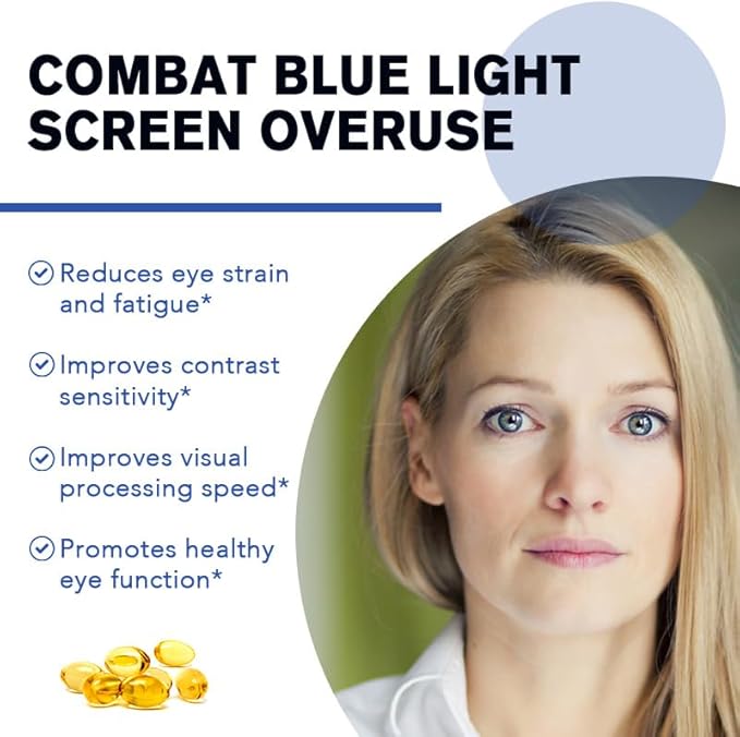 TheraSuva Total Eye Complex - Lutein + Bilberry + Zeaxanthin + Citrus Bioflavonoids - Ultra Vision Support Supplement for Healthy Eyes 2 Month Supply 120 Softgels