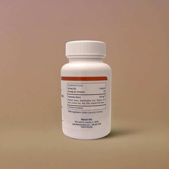 Nature's Rite Digestive Enzymes Gut Health Rehabilitation All Natural Herbs Fast Acting 60 Capsules