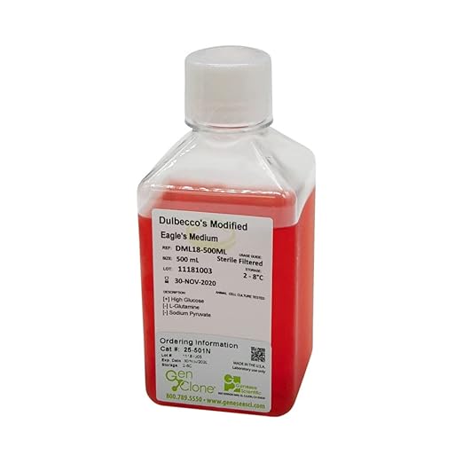 DMEM High Glucose No L-Gluta Without Sodium Pyruvate 6 x 500 mL/Unit