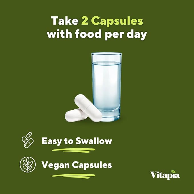 Vitapia Pure Fucoidan 85% Brown Seaweed Extract for Immune Strong Cellular Health Digestive Support - 1000mg Fucoidan Per Serving - 120 Veggie Capsules Non-GMO Gluten-Free Vegan-Friendly