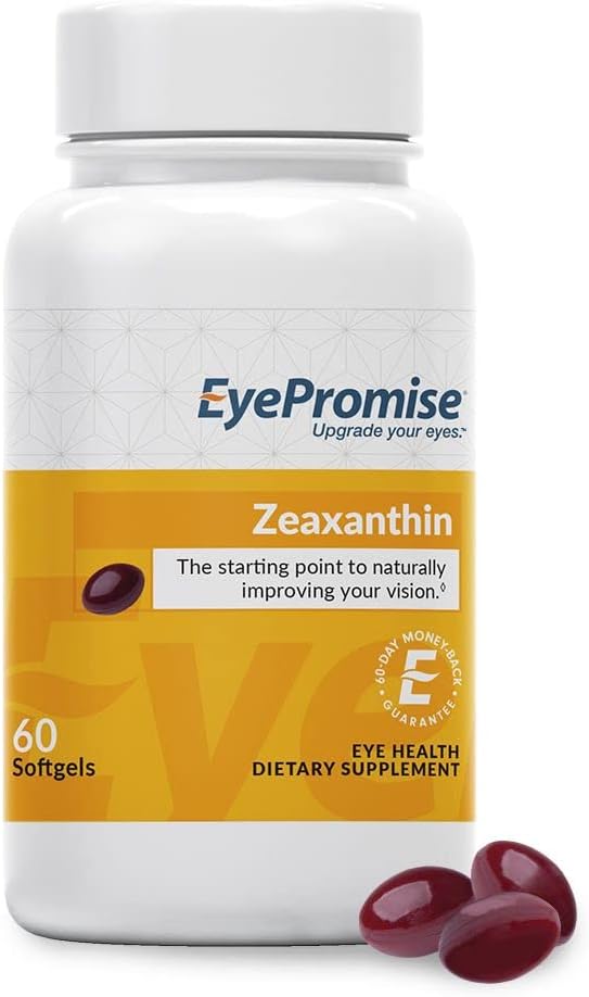 EyePromise Zeaxanthin Eye Vitamin - 60 Softgels 60-Day Supply - Eye Health Supplement with 10mg Zeaxanthin to Support Long-Term Vision Health