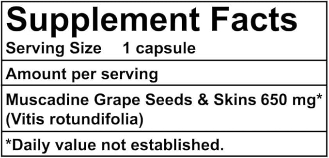 Common Sense Wellness Worldwide Commonsense Pure Muscadine Grape Seed and Skin Extract Capsules - Powerful Antioxidants for Heart Health and Boosting Your Immune System - 90 Capsules.
