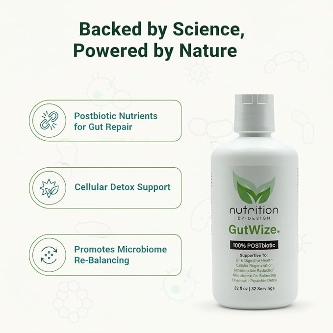 GutWize Total Health Bundle – 3 Bottles 100% Postbiotic + 3 Bottles Humic/Fulvic Blend – Gut &amp Digestive Support Microbiome Balance Natural Wellness Supplement Pack