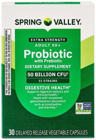 H4U Spring Valley Extra Strength Probiotic Vegetable Capsules for Digestive Health (Age 50+ 30 Count)