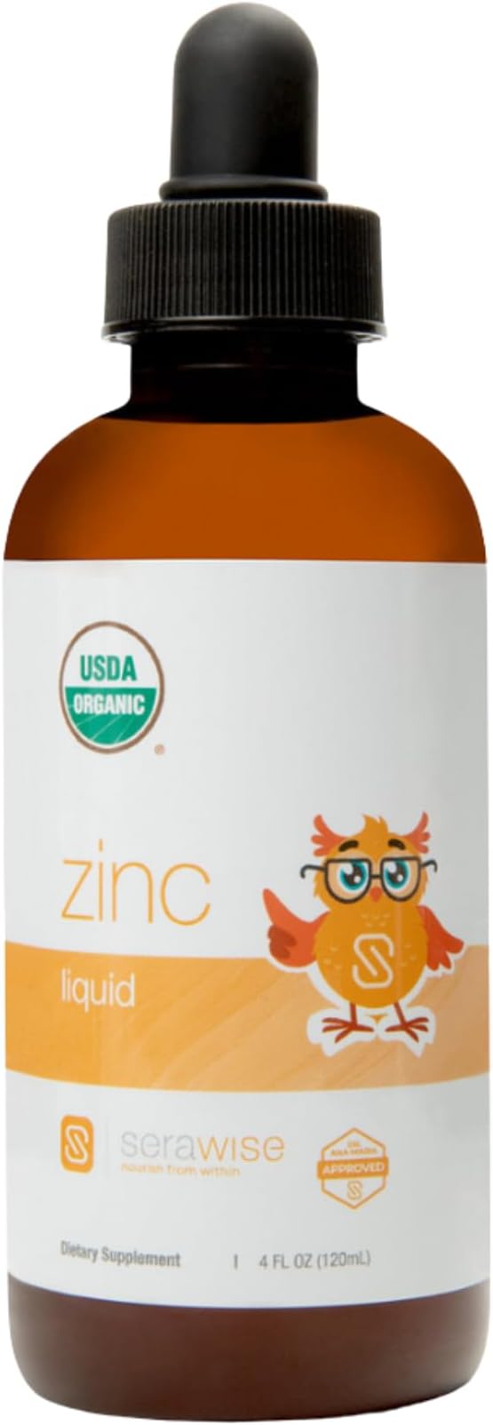 Organic Liquid Zinc by Dr. Ana Maria Temple | Immune &amp Skin Support | USDA Certified Organic No Artificial Ingredients or Natural Flavors | Family Friendly Dosing | 4 Fl Oz