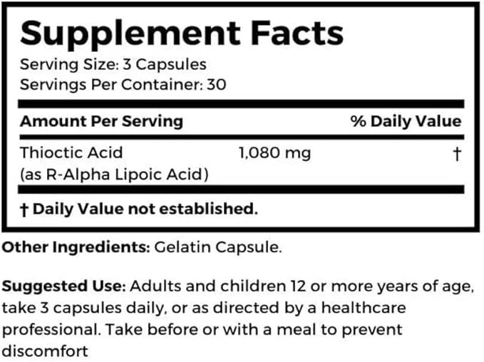 Dr. Clark Alpha Lipoic Acid (Thioctic Acid) 360 mg 90 Capsules