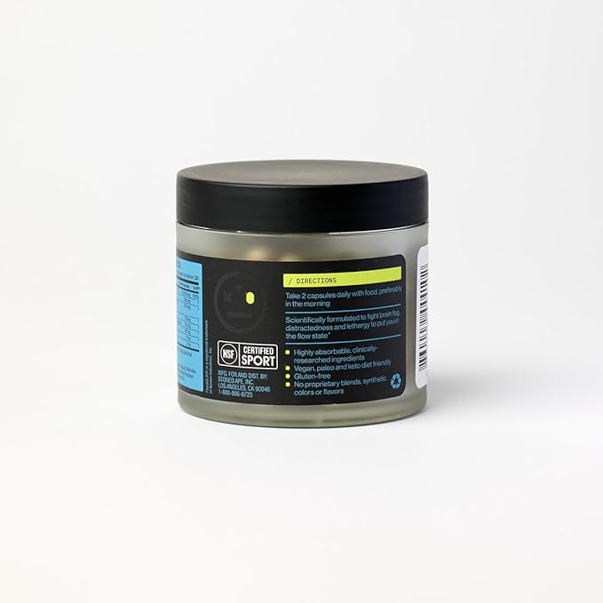 Stoned Ape Xnergy - Adaptogenic Nootropic - Supports Memory Focus Energy Mood Blue Light Filtering - ALCAR B12 Bacopa Astaxanthin Lutein Choline - Keto Paleo Vegan - NSF Sport Certified