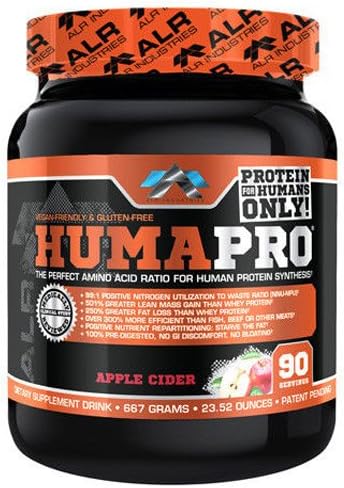 ALR Industries Humapro  Protein Matrix Formulated for Humans Waste Less. Gain Lean Muscle Apple Cider -  667g(23.52 oz)