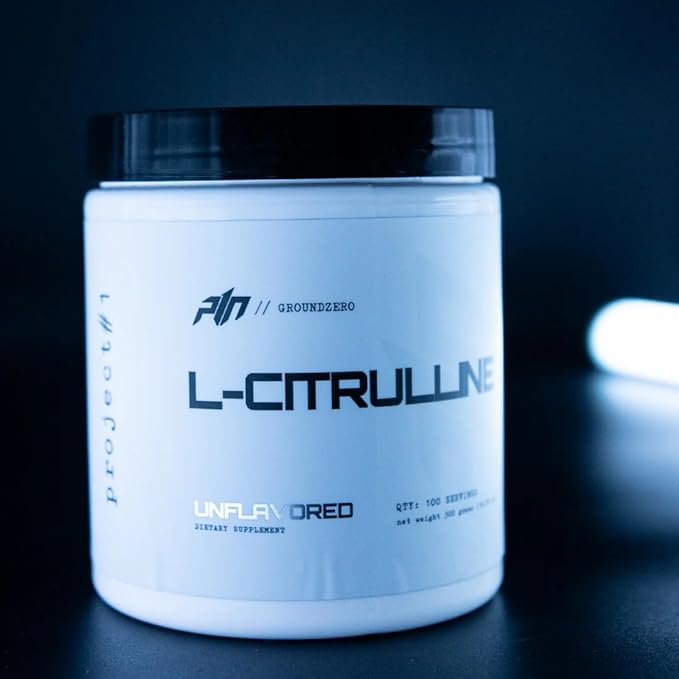 Project #1 L-Citrulline Powder Unflavored 100 Servings Pre-Workout Performance Supplement for Blood Flow and Muscle Recovery