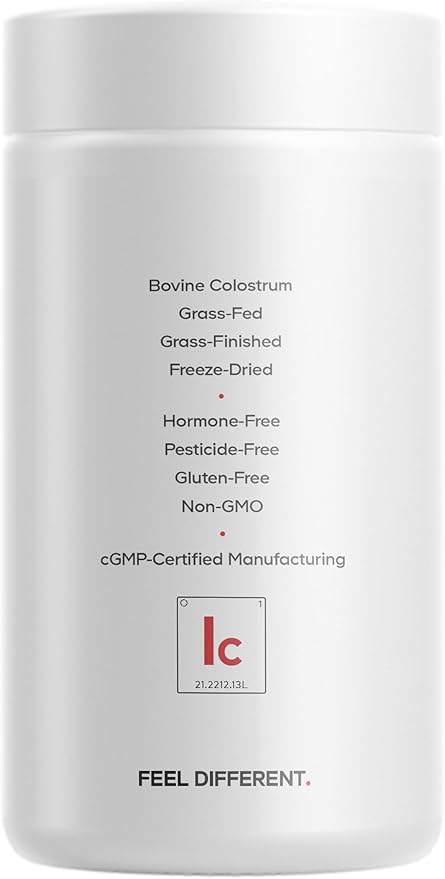 Codeage Colostrum Supplement Grass-Fed Colostrum - Prized First Milk - Grass-Finished Freeze-Dried - Vitamins Immunoglobulins Growth Factors - Non-GMO Gluten-Free - 180 Capsules