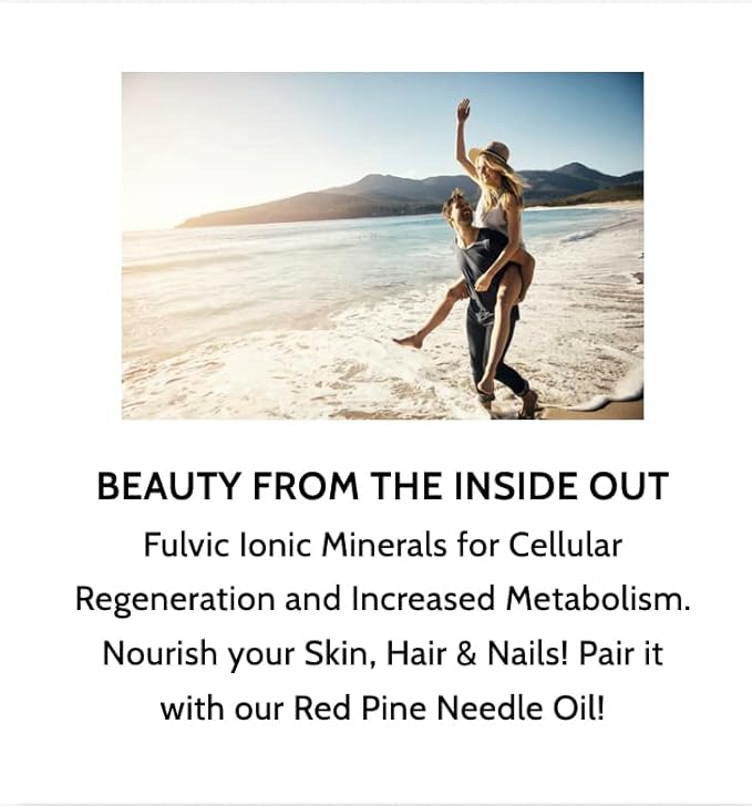 Optimally Organic Water Extracted Fulvic Ionic Minerals X350 - Patented BioActive Fulvic Acid Humic Acid Trace Minerals Electrolytes &amp Essential Amino Acids - 8+ Month Supply!