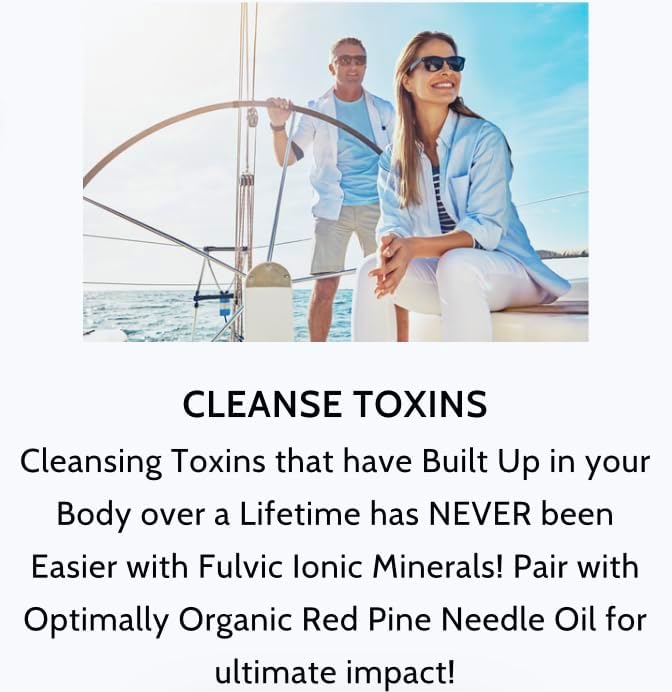 Optimally Organic Water Extracted Fulvic Ionic Minerals X200 - Patented BioActive Fulvic Acid Humic Acid Trace Minerals Electrolytes &amp Essential Amino Acids - 5+ Month Supply