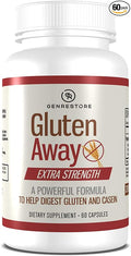Restore Gluten Away Dietary Supplement – Extra Strength Digestive Enzyme Health Gluten &amp Casein Slower Digestion Release Protein Amino Acid in Bloodstream for Men and Women – 60 Capsules.